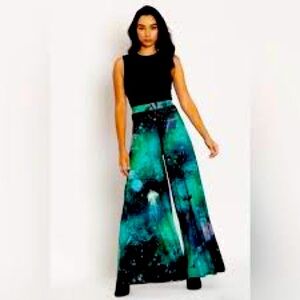Black milk, Galactic, ocean Palazzo pants size large and NWT